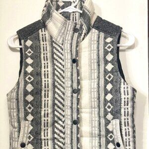 Staccato Gray/Cream Puffy Insulated Vest Size S
